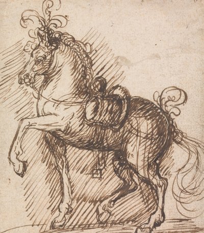 Un Cavallo Sellato con Piume da Inigo Jones